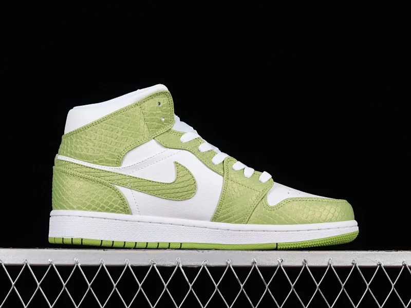 All categories Air Jordan Jordan series basketball shoes Air Jordan 1 Mid Air Jordan 1 Mid SE "Green Python" AJ1 Joe 1 Green Snake DV2959-113